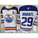 Men's Edmonton Oilers #29 Leon Draisaitl White Authentic Jersey