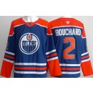 Men's Edmonton Oilers #2 Evan Bouchard Blue Authentic Jersey