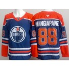 Men's Edmonton Oilers #88 Andrew Mangiapane Blue Authentic Jersey
