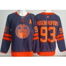 Men's Edmonton Oilers #93 Nugent Hopkins Wayne Navy Authentic Jersey