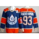Men's Edmonton Oilers #93 Ryan Nugent Hopkins Blue Heritage Classic Authentic Jersey