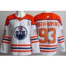 Men's Edmonton Oilers #93 Ryan Nugent Hopkins White Alternate Authentic Jersey