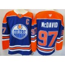 Men's Edmonton Oilers #97 Connor McDavid Blue Fanatics Authentic Jersey