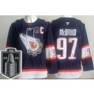 Men's Edmonton Oilers #97 Connor McDavid Navy Alternate 2025 Stanley Cup Final Authentic Jersey
