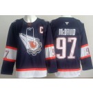 Men's Edmonton Oilers #97 Connor McDavid Navy Alternate Authentic Jersey