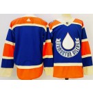 Men's Edmonton Oilers Blank Blue 2023 Heritage Classic Authentic Jersey