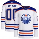 Men's Edmonton Oilers Customized White Authentic Jersey