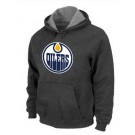 Men's Edmonton Oilers Dark Gray Printed Pullover Hoodie