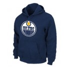 Men's Edmonton Oilers Navy Blue Printed Pullover Hoodie