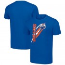 Men's Edmonton Oilers Starter Blue Color Scratch T Shirt
