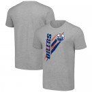 Men's Edmonton Oilers Starter Gray Color Scratch T Shirt