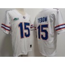 Men's Florida Gators #15 Tim Tebow Limited White College Football Jersey