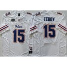 Men's Florida Gators #15 Tim Tebow Limited White FUSE College Football Jersey