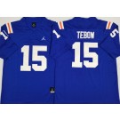 Men's Florida Gators #15 Tim Tebow Royal Blue Throwback College Football Jersey