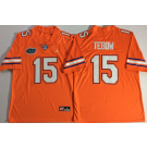 Men's Florida Gators #15 Tim Tebow Royal Orange 2018 Rush Color College Football Jersey