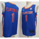 Men's Florida Gators #1 Walter Clayton Jr Blue College Basketball Jersey