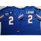 Men's Florida Gators #2 Dj Lagway Limited Blue College Football Jersey