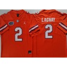 Men's Florida Gators #2 Dj Lagway Limited Orange College Football Jersey