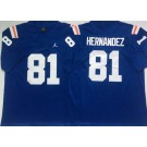 Men's Florida Gators #81 Aaron Hernandez Blue Throwback College Football Jersey