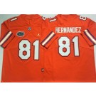 Men's Florida Gators #81 Aaron Hernandez Orange 2020 College Football Jersey
