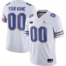 Men's Florida Gators Custom Limited White College Football Jersey