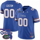 Men's Florida Gators Customized Limited Blue FUSE College Football Jersey
