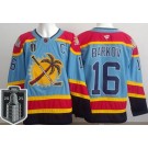 Men's Florida Panthers #16 Aleksander Barkov Blue 2025 Stanley Cup Final Authentic Jersey