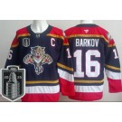 Men's Florida Panthers #16 Aleksander Barkov Navy 2025 Stanley Cup Final 2 Authentic Jersey