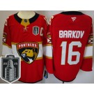 Men's Florida Panthers #16 Aleksander Barkov Red 2025 Stanley Cup Final Authentic Jersey