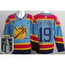 Men's Florida Panthers #19 Matthew Tkachuk Blue 2025 Stanley Cup Final Authentic Jersey