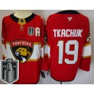 Men's Florida Panthers #19 Matthew Tkachuk Red 2025 Stanley Cup Final Authentic Jersey