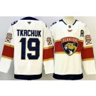 Men's Florida Panthers #19 Matthew Tkachuk White Authentic Jersey
