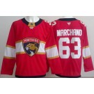 Men's Florida Panthers #63 Brad Marchand Red Authentic Jersey