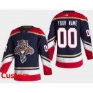 Men's Florida Panthers Customized Blue 2021 Reverse Retro Authentic Jersey