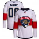 Men's Florida Panthers Customized White Authentic Jersey