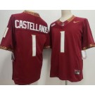 Men's Florida State Seminoles #1 Thomas Castellanos Red College Football Jersey