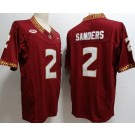 Men's Florida State Seminoles #2 Deion Sanders Red FUSE College Football Jersey