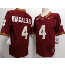Men's Florida State Seminoles #4 DJ Uiagalelei Red FUSE College Football Jersey