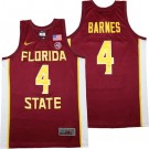 Men's Florida State Seminoles #4 Scottie Barnes Red College Basketball Jersey