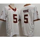Men's Florida State Seminoles #5 Jared Verse Limited White FUSE College Football Jersey