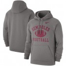 Men's Florida State Seminoles Heathered Gray Football Club Pullover Hoodie