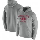 Men's Florida State Seminoles Heathered Gray Retro Football Club Fleece Pullover Hoodie