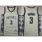 Men's Georgetown Hoyas #3 Allen Iverson Gray 1995 College Basketball Jersey