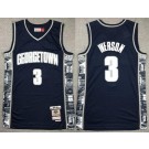 Men's Georgetown Hoyas #3 Allen Iverson Navy 1995 College Basketball Jersey