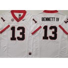 Men's Georgia Bulldogs #13 Stetson Bennett White FUSE College Football Jersey