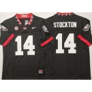 Men's Georgia Bulldogs #14 Gunner Stockton Limited Black Alternate FUSE College Football Jersey