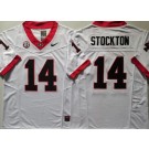 Men's Georgia Bulldogs #14 Gunner Stockton Limited White FUSE College Football Jersey