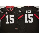 Men's Georgia Bulldogs #15 Carson Beck Limited Black Alternate College Football Jersey