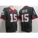 Men's Georgia Bulldogs #15 Carson Beck Limited Black FUSE College Football Jersey