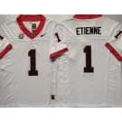 Men's Georgia Bulldogs #1 Trevor Etienne Limited White FUSE College Football Jersey
